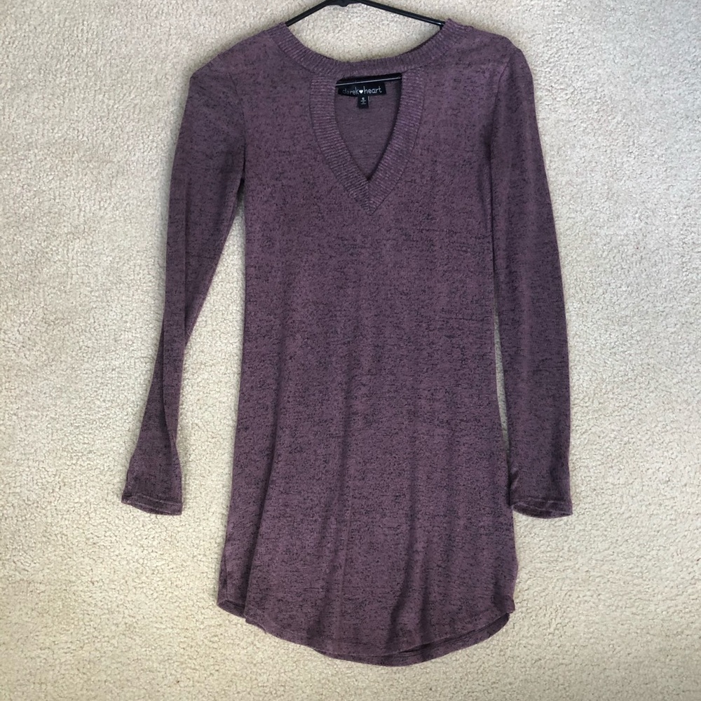 Purple/black sweater dress